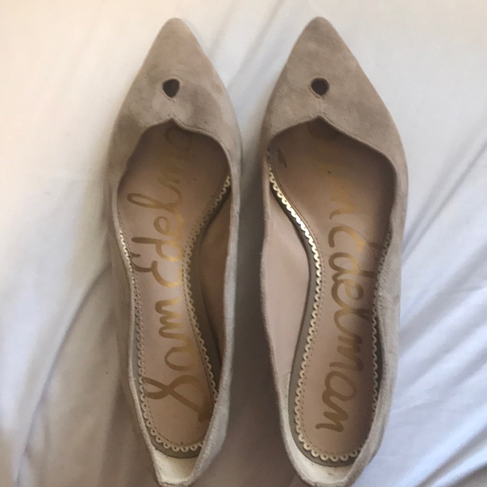 Beige Suede Sam Edelman Flats